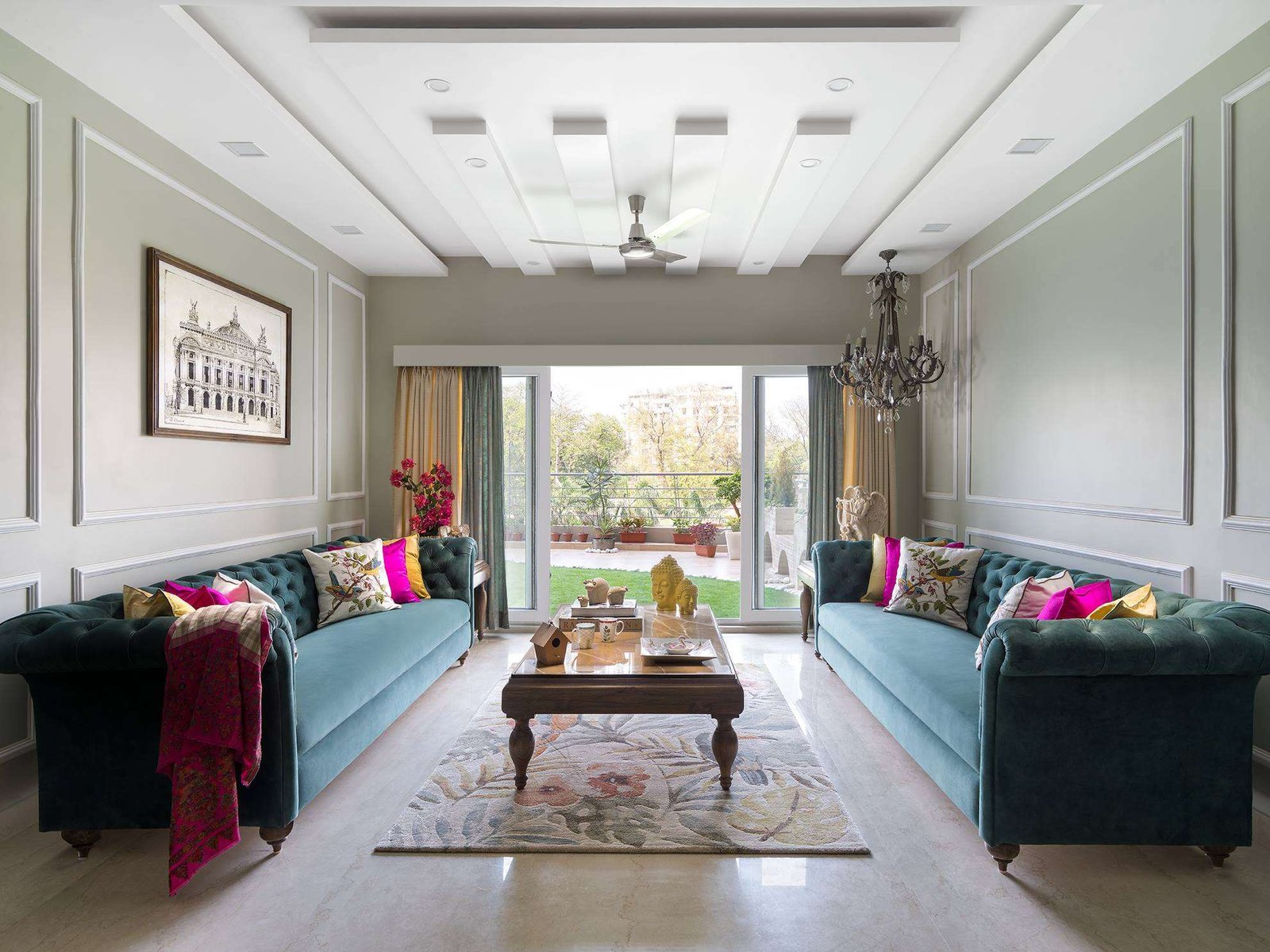 Panelled residence